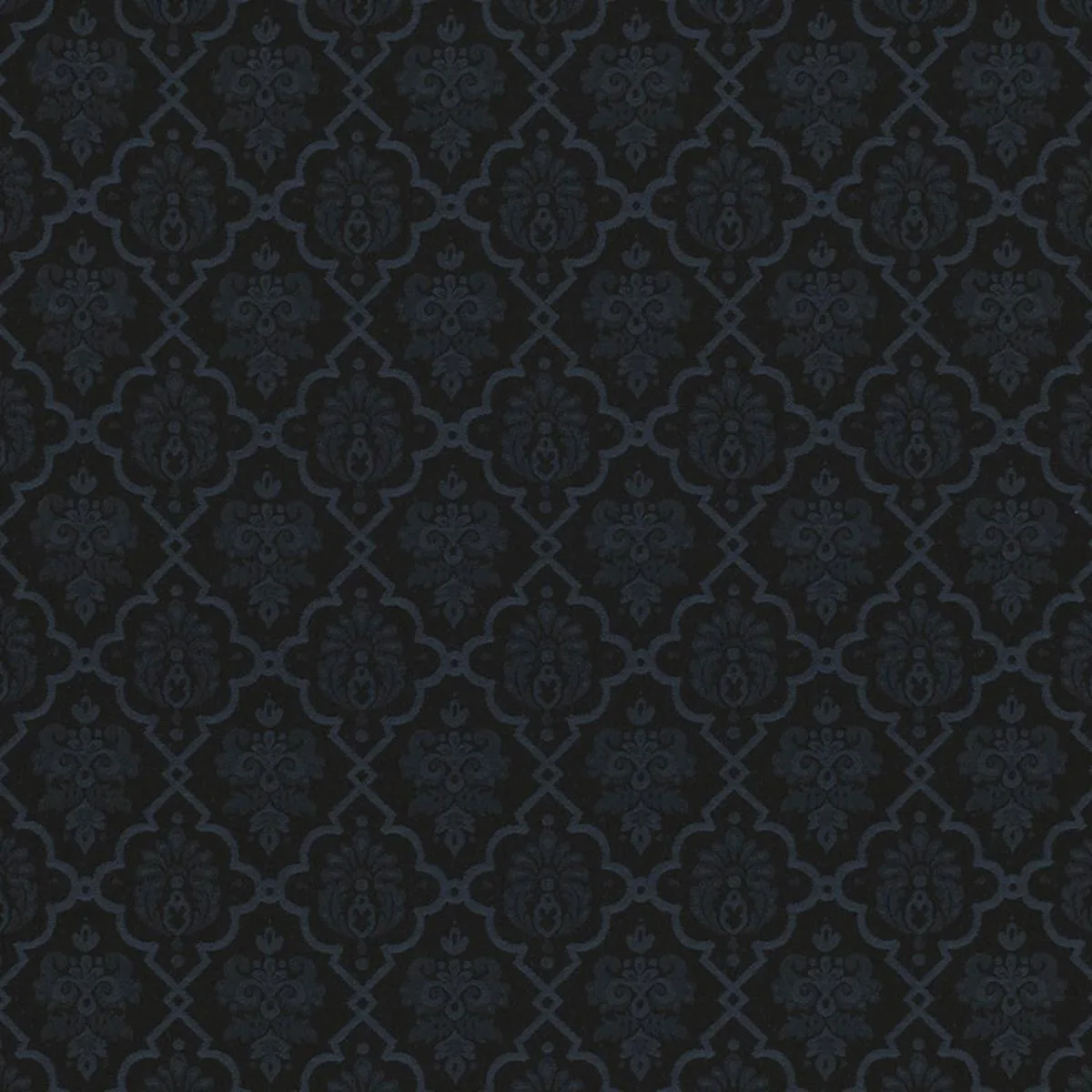 Schumacher 68814 Hedgerow Trellis Indoor/Outdoor Midnight fabric swatch