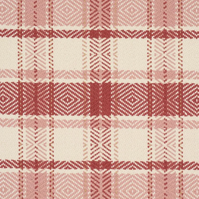 Schumacher 85991 Heidi Plaid Cranberry fabric swatch