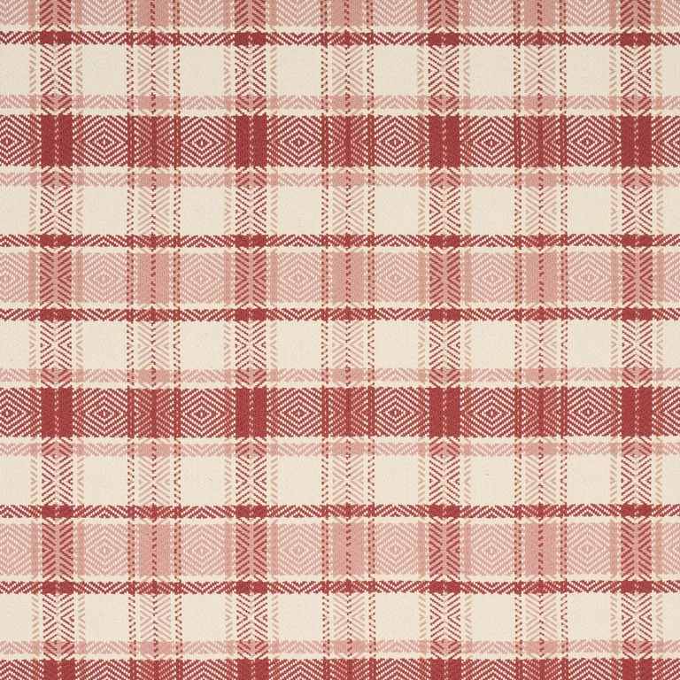 Schumacher 85991 Heidi Plaid Cranberry fabric swatch