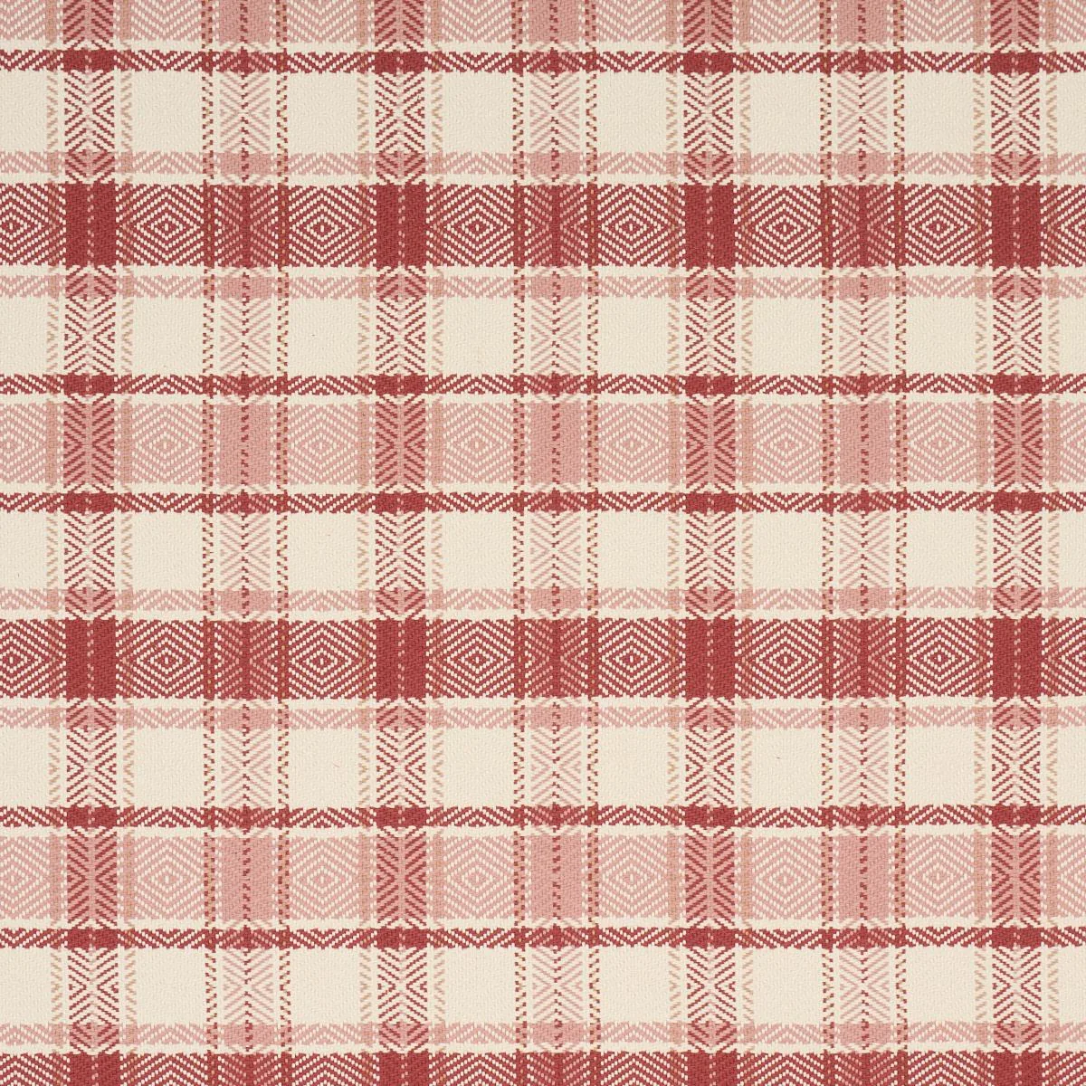 Schumacher 85991 Heidi Plaid Cranberry fabric swatch
