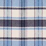 Schumacher 85990 Heidi Plaid Indigo fabric swatch