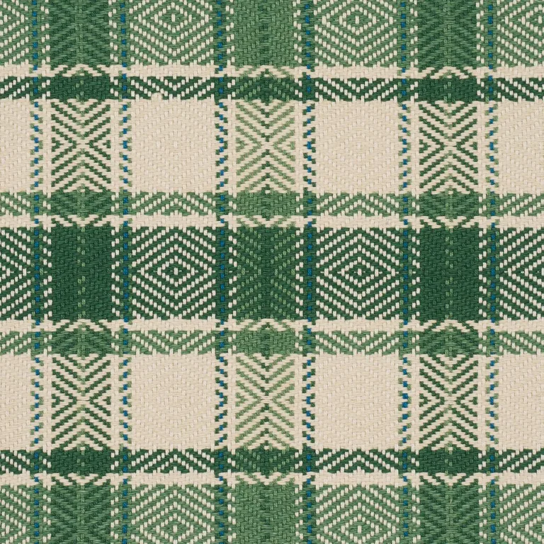 Schumacher 85992 Heidi Plaid Leaf fabric swatch