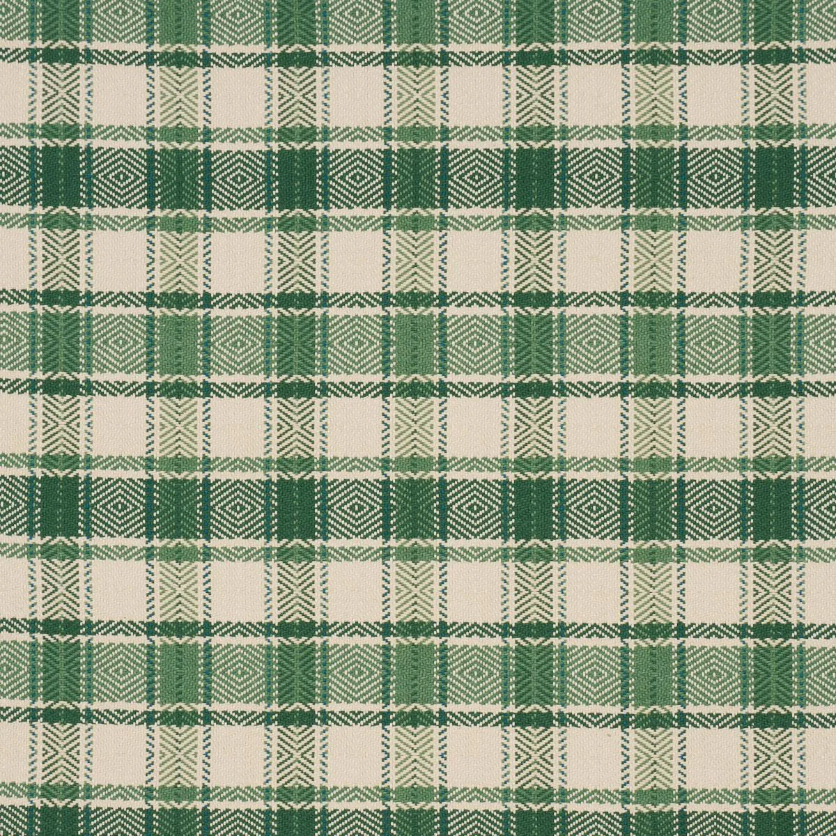 Schumacher 85992 Heidi Plaid Leaf fabric swatch