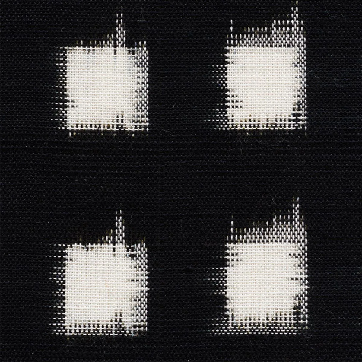 Schumacher 72351 Heiho Ikat Black fabric swatch