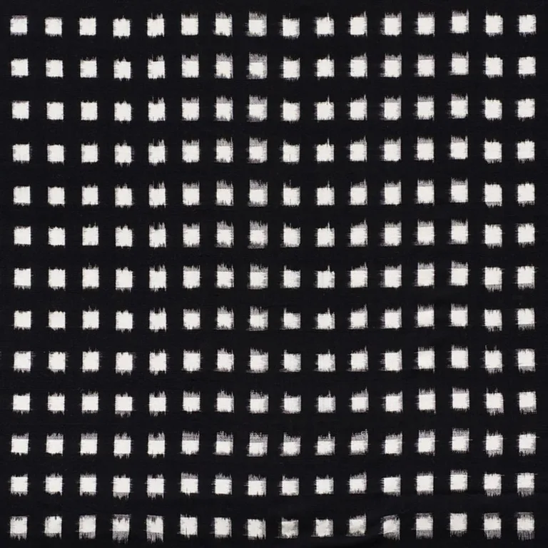 Schumacher 72351 Heiho Ikat Black fabric swatch