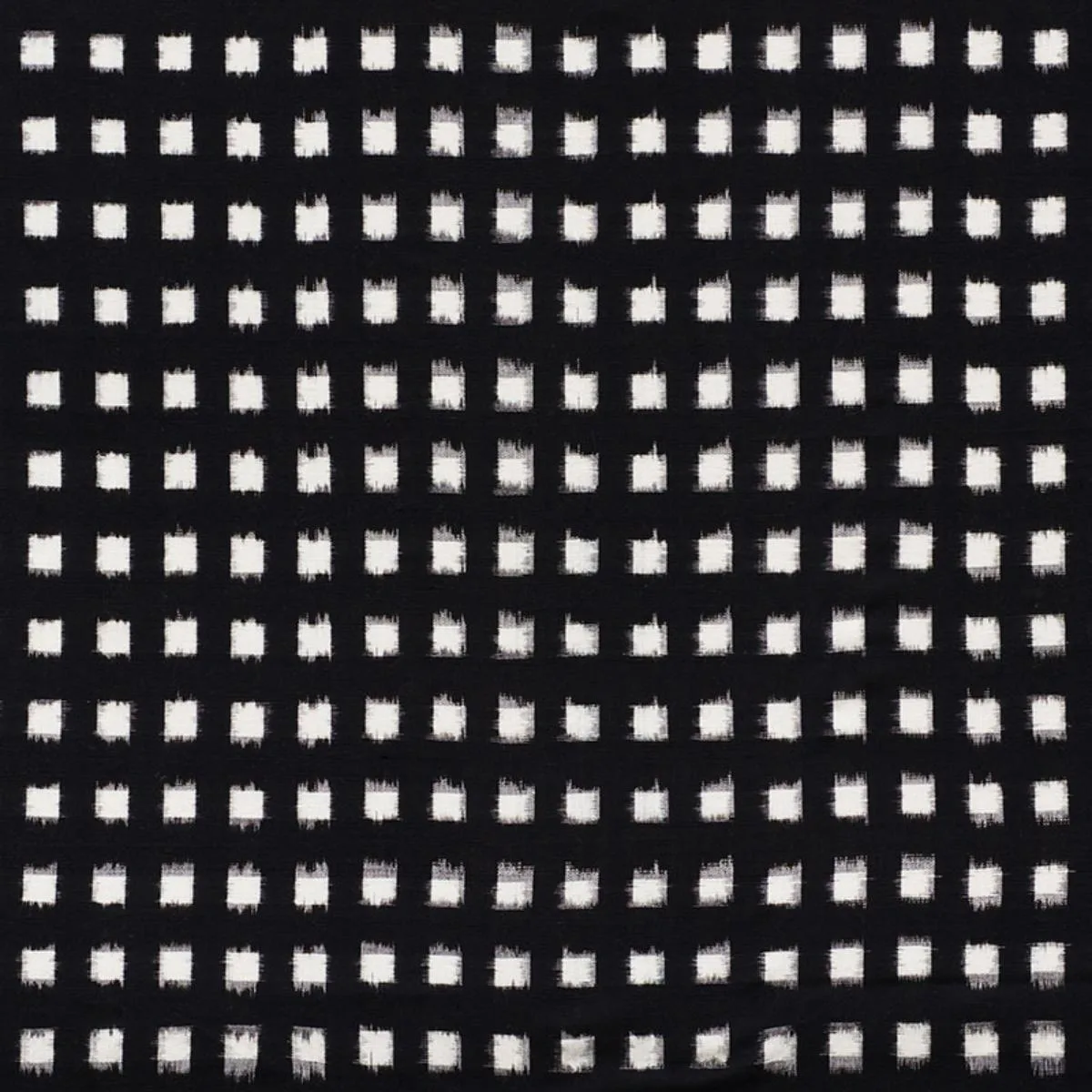 Schumacher 72351 Heiho Ikat Black fabric swatch