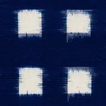 Schumacher 72350 Heiho Ikat Indigo fabric swatch