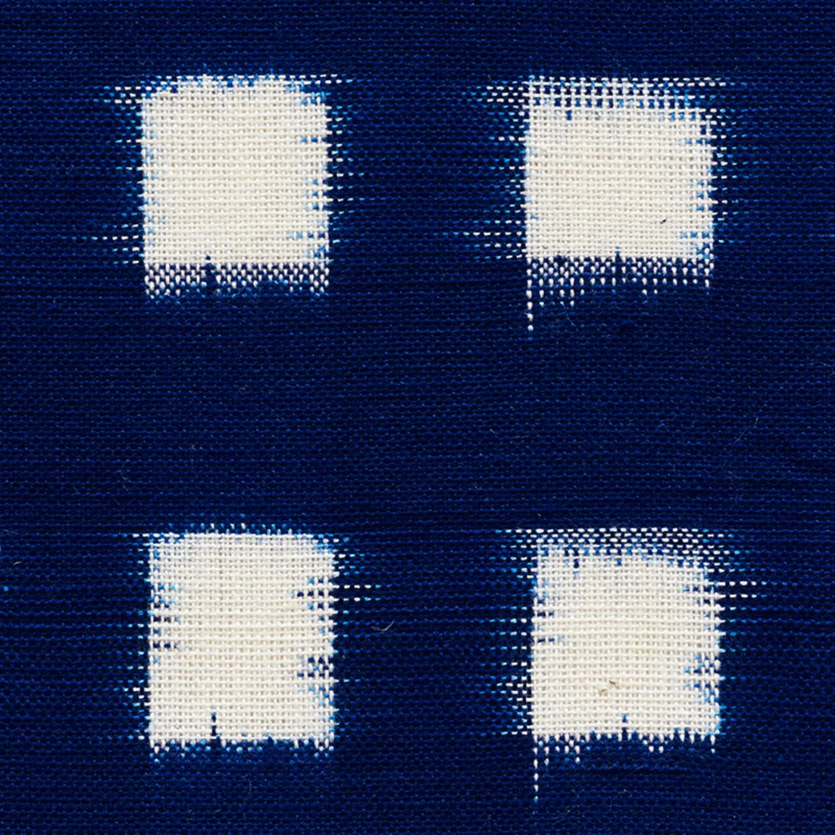 Schumacher 72350 Heiho Ikat Indigo fabric swatch