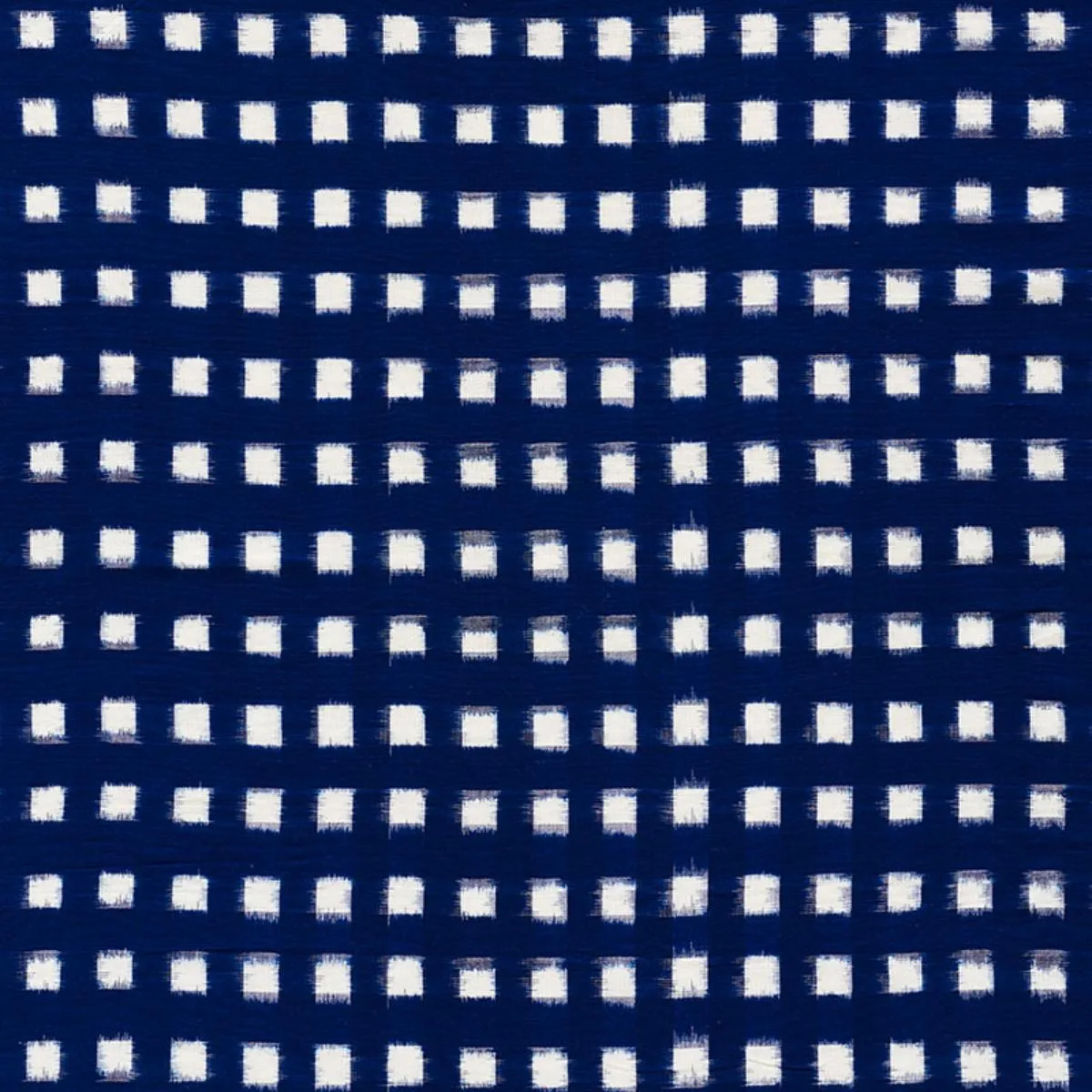 Schumacher 72350 Heiho Ikat Indigo fabric swatch