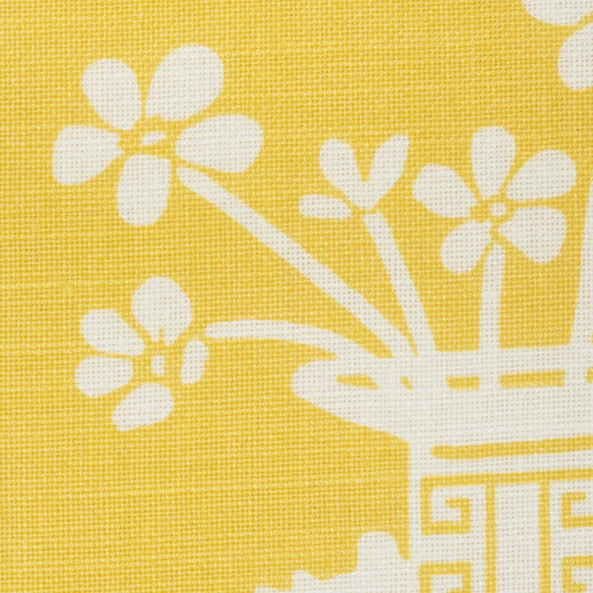 Schumacher 178551 Hellene Yellow fabric swatch