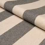 Schumacher 85042 Hemlock Stripe Graphite fabric swatch