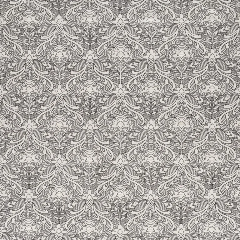 Schumacher 76162 Hendrix Embroidery Black fabric swatch
