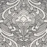 Schumacher 76162 Hendrix Embroidery Black fabric swatch