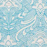 Schumacher 76160 Hendrix Embroidery Blue fabric swatch