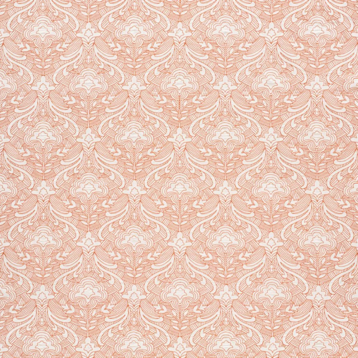 Schumacher 76161 Hendrix Embroidery Orange fabric swatch
