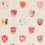 Schumacher 180160 Heraldic Sprezzatura fabric swatch