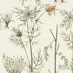 Schumacher RF417CS70 Herbier White fabric swatch
