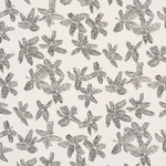 Schumacher 83812 Hibiscus Black & White fabric swatch