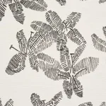 Schumacher 83812 Hibiscus Black & White fabric swatch