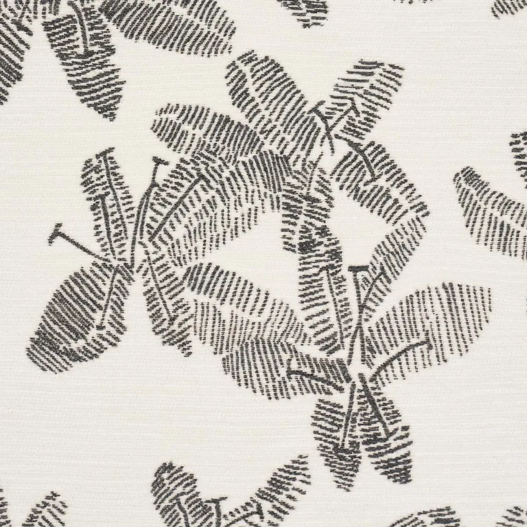 Schumacher 83812 Hibiscus Black & White fabric swatch