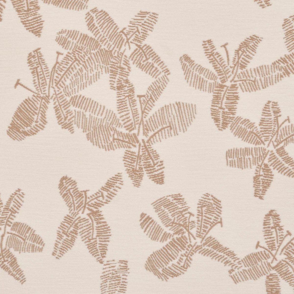 Schumacher 83813 Hibiscus Mistral Sand fabric swatch