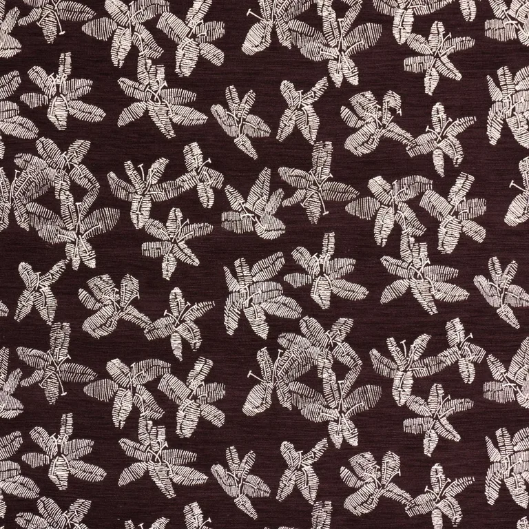 Schumacher 83811 Hibiscus Plum fabric swatch