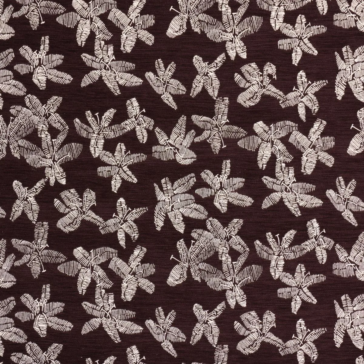 Schumacher 83811 Hibiscus Plum fabric swatch