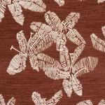 Schumacher 83810 Hibiscus Teak fabric swatch