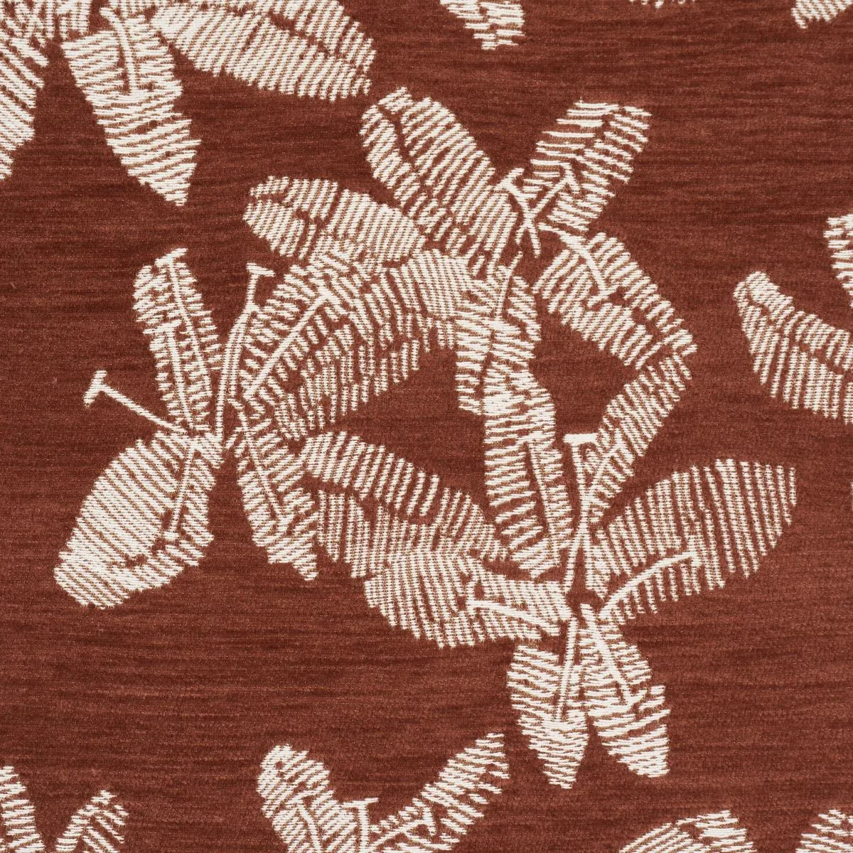Schumacher 83810 Hibiscus Teak fabric swatch