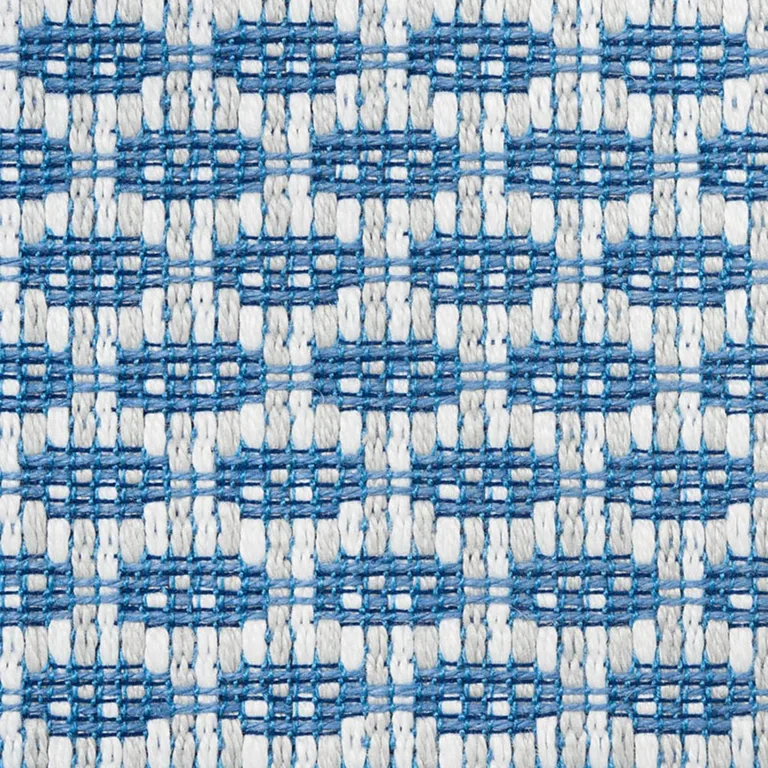 Schumacher 76651 Hickox Indoor/Outdoor Blue fabric swatch