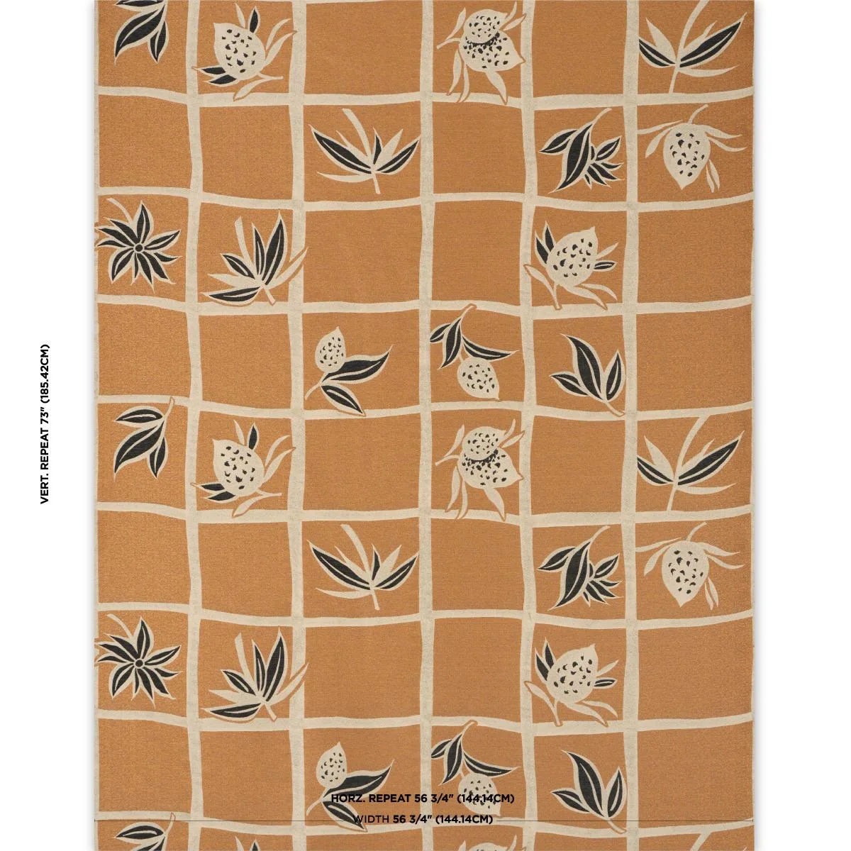 Schumacher 86902 High Line Cuivre fabric swatch