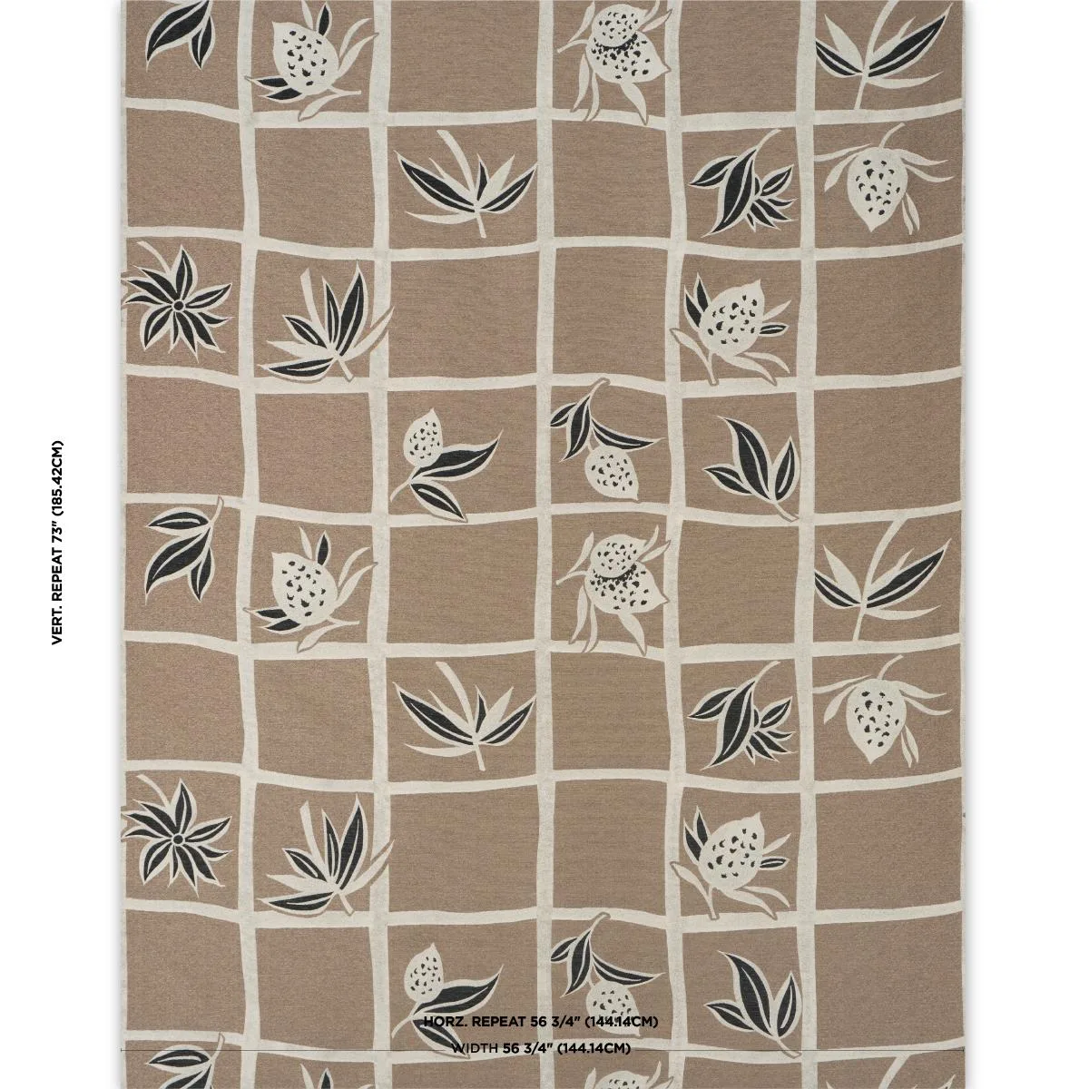 Schumacher 86900 High Line Metallic Brown fabric swatch