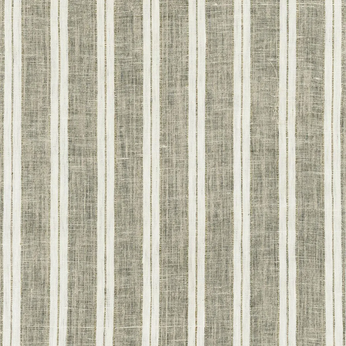 Schumacher 62120 Hillsborough Stripe Sheer Natural fabric swatch