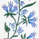 Schumacher 180691 Himalaya Hand-Block Print Lilac fabric swatch