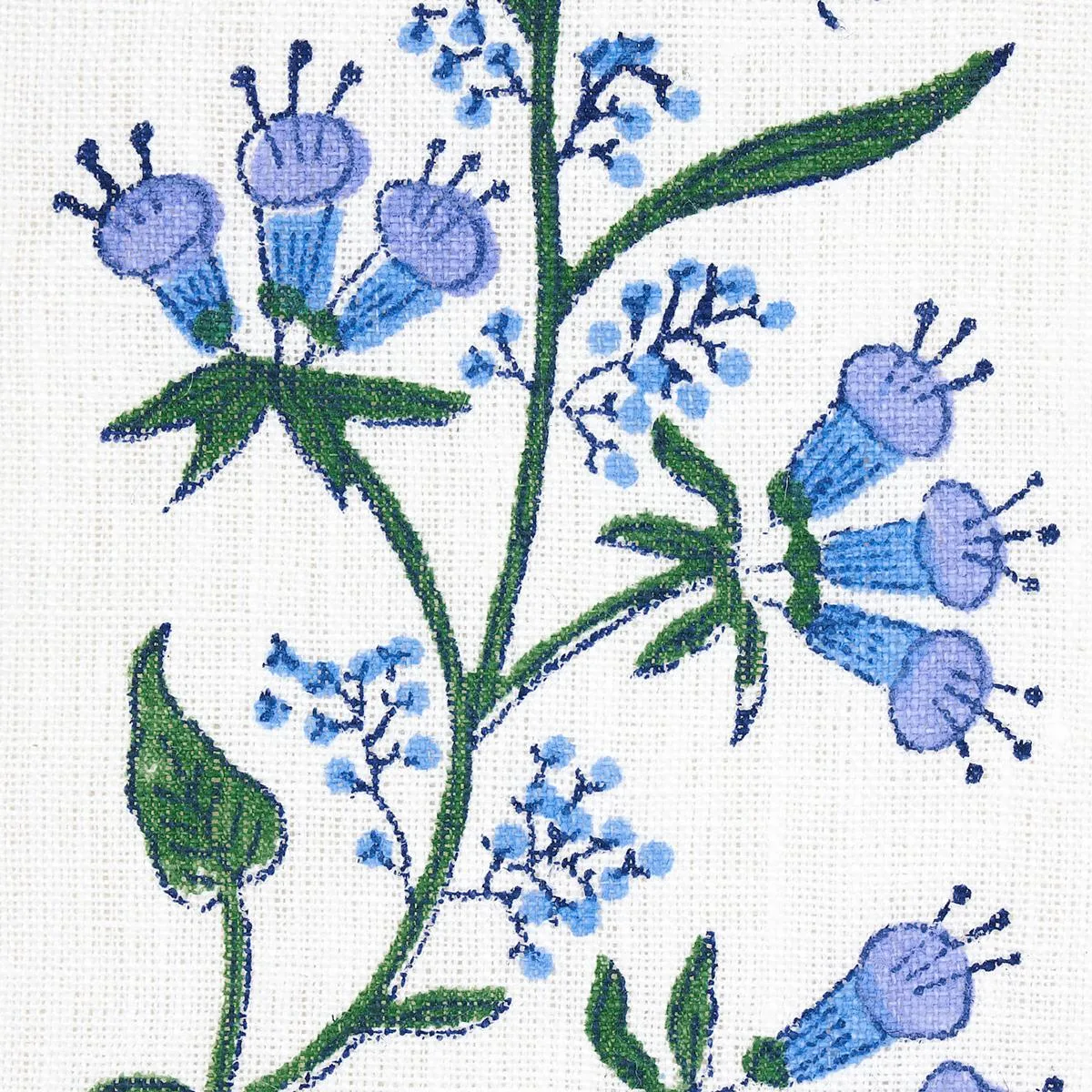 Schumacher 180691 Himalaya Hand-Block Print Lilac fabric swatch