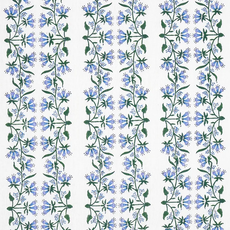 Schumacher 180691 Himalaya Hand-Block Print Lilac fabric swatch