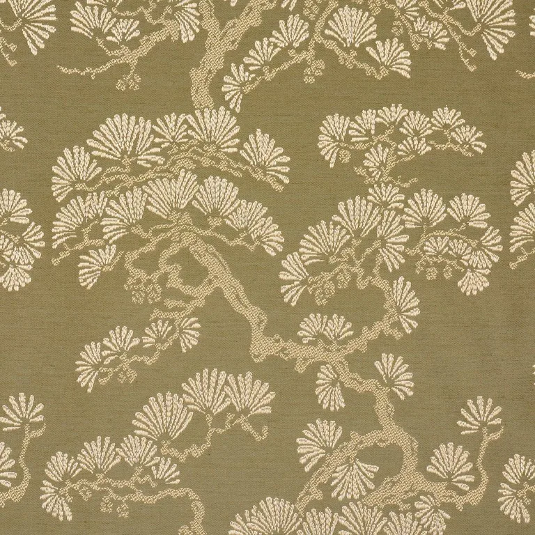 Schumacher 86531 Hinata Olive fabric swatch