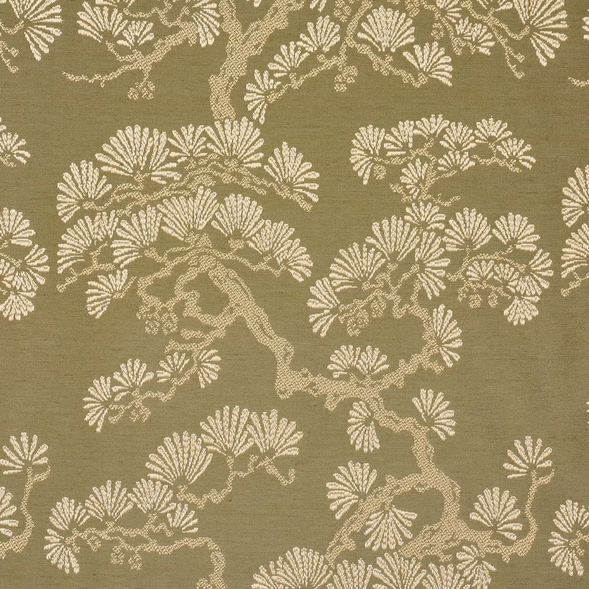 Schumacher 86531 Hinata Olive fabric swatch