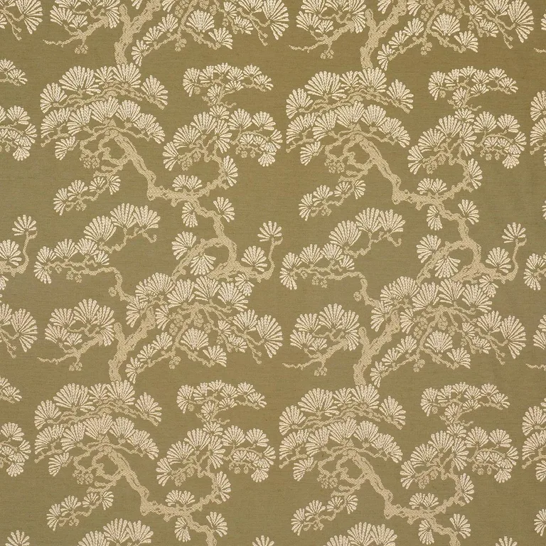 Schumacher 86531 Hinata Olive fabric swatch