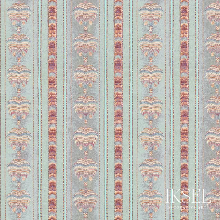 Schumacher RF313CS01 Hindustan Stripe Original fabric swatch