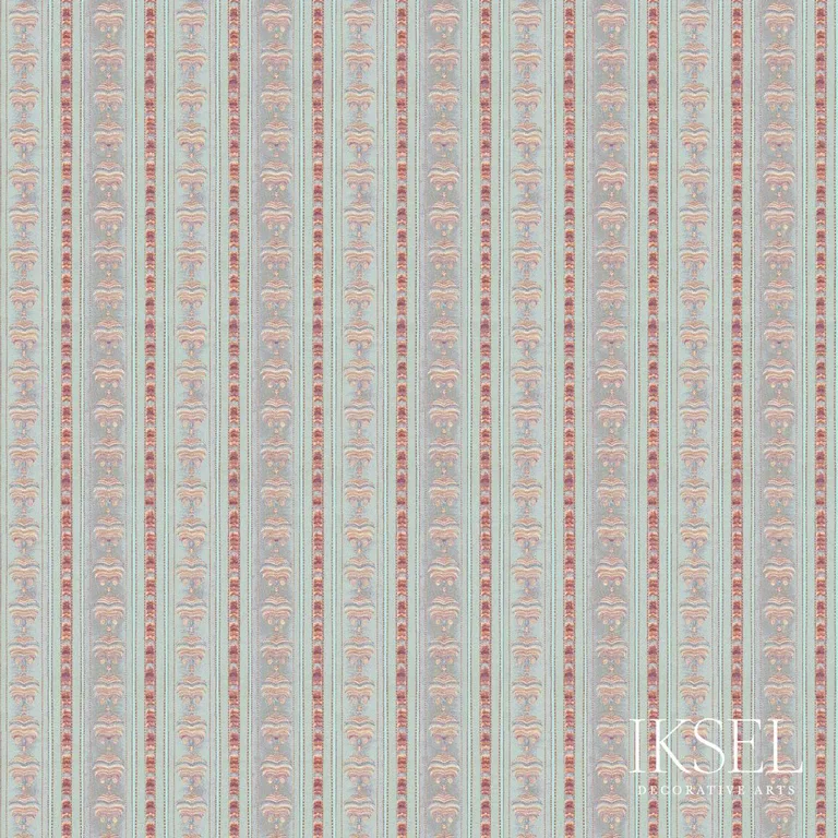 Schumacher RF313CS01 Hindustan Stripe Original fabric swatch
