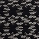 Schumacher 70145 Hix Ebony fabric swatch