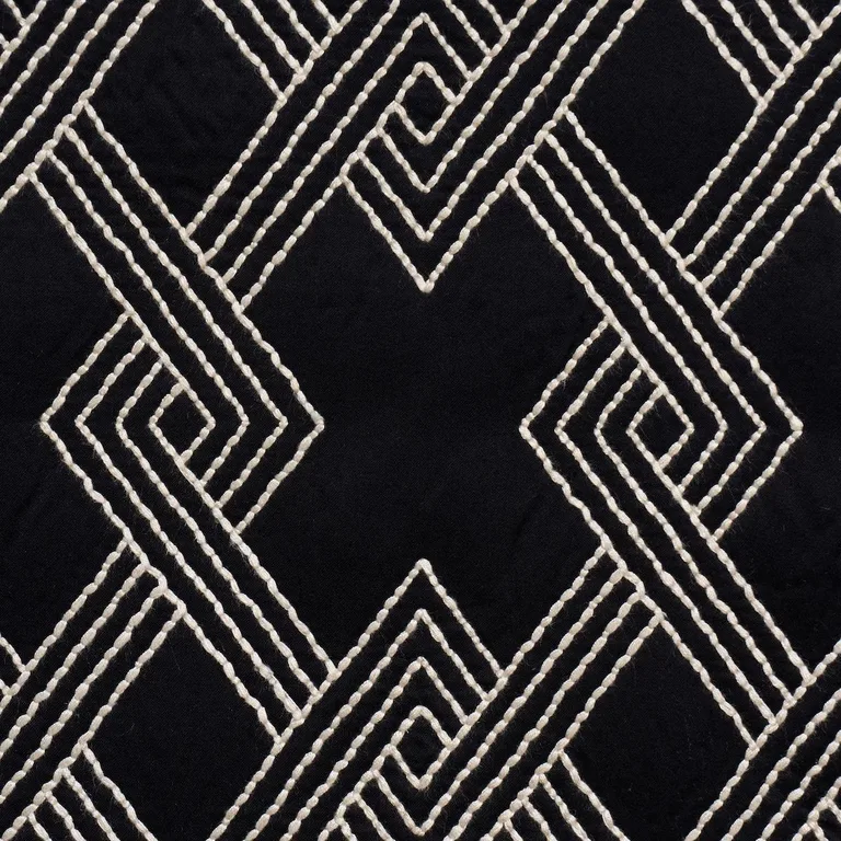 Schumacher 70145 Hix Ebony fabric swatch