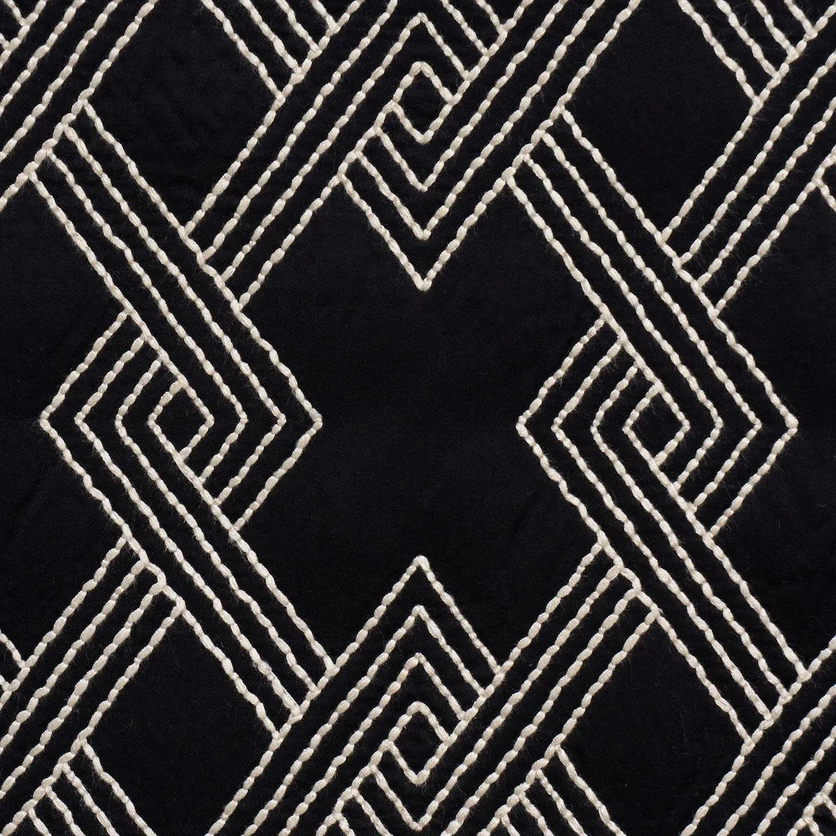 Schumacher 70145 Hix Ebony fabric swatch