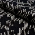 Schumacher 70145 Hix Ebony fabric swatch