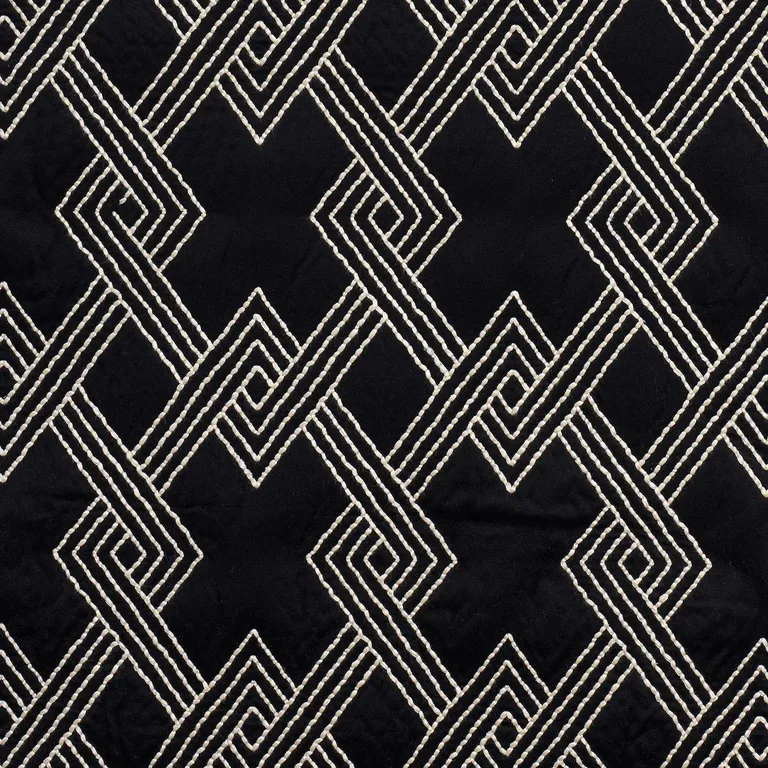 Schumacher 70145 Hix Ebony fabric swatch
