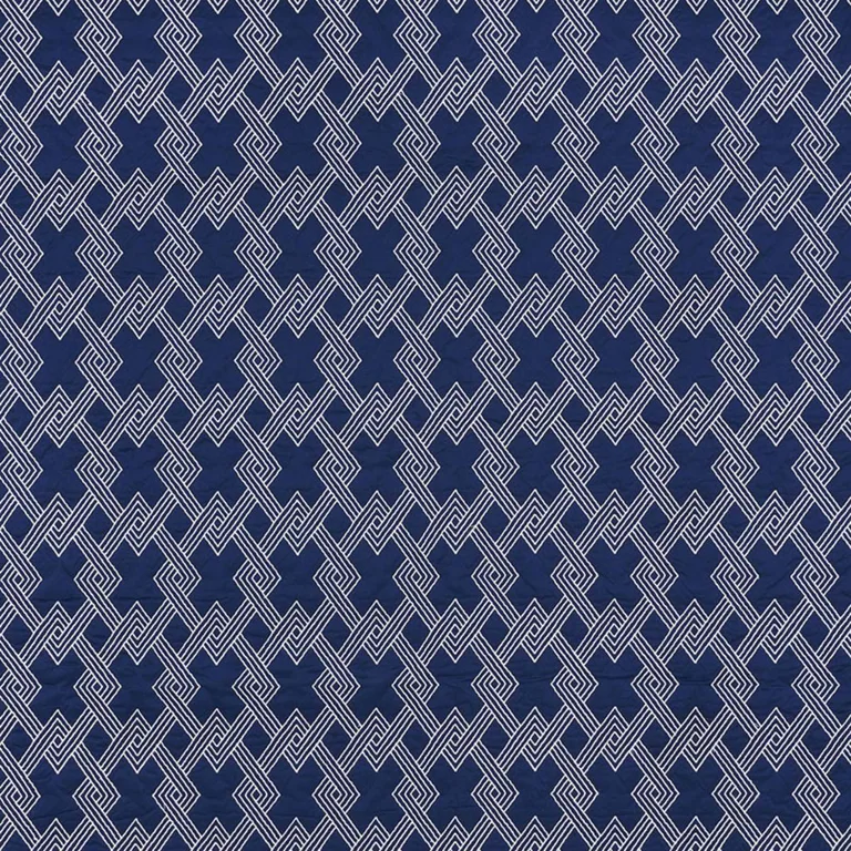 Schumacher 70142 Hix Navy fabric swatch