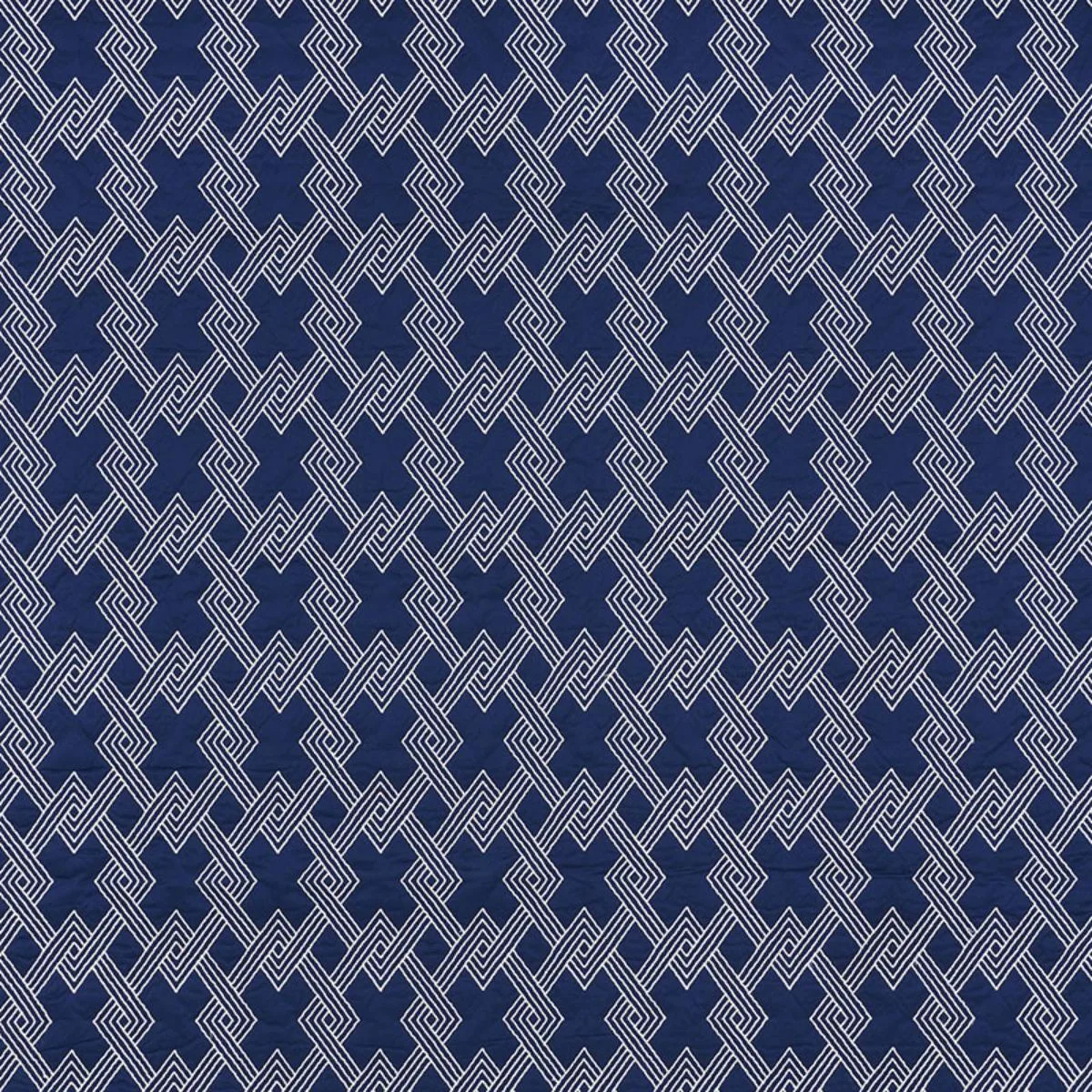 Schumacher 70142 Hix Navy fabric swatch