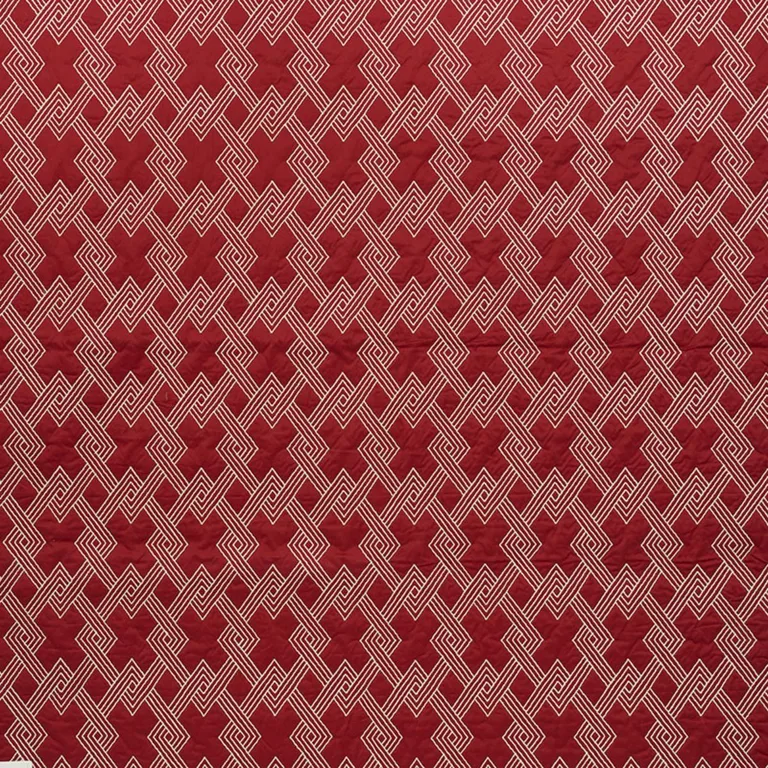 Schumacher 70141 Hix Red fabric swatch