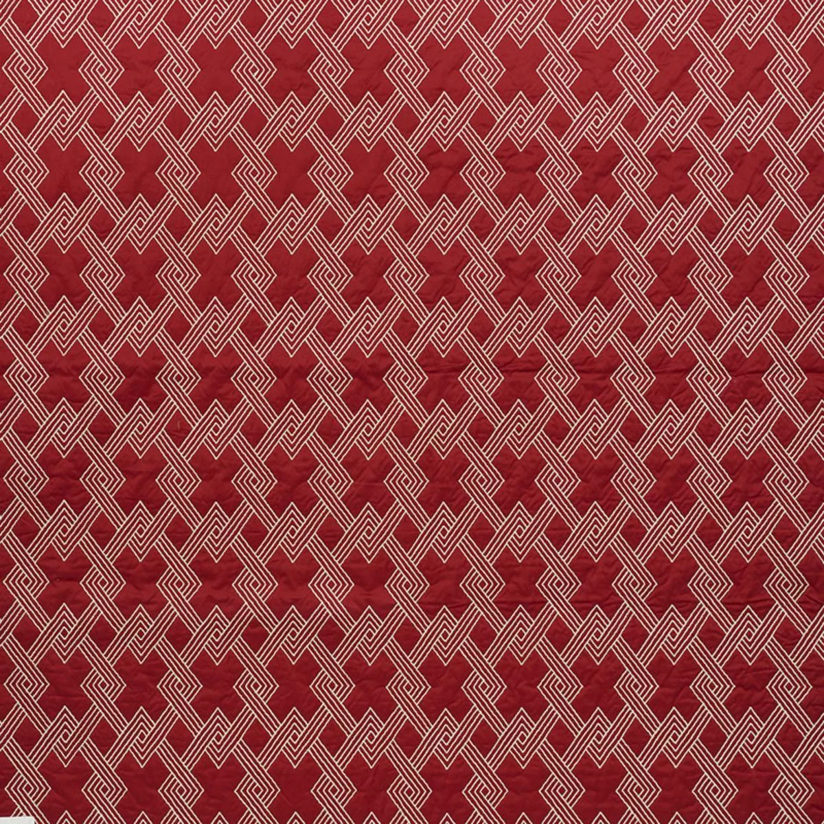 Schumacher 70141 Hix Red fabric swatch
